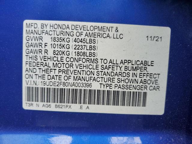 Photo 9 VIN: 19UDE2F80NA003396 - ACURA ILX PREMIU 