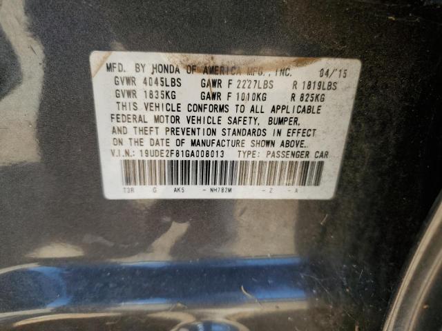 Photo 11 VIN: 19UDE2F81GA008013 - ACURA ILX PREMIU 