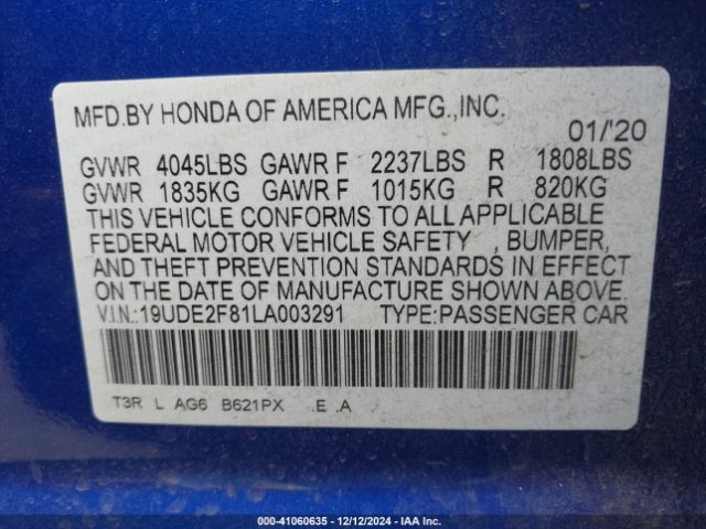 Photo 8 VIN: 19UDE2F81LA003291 - ACURA ILX 