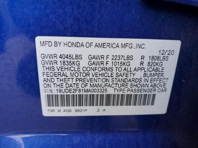 Photo 11 VIN: 19UDE2F81MA003325 - ACURA ILX 