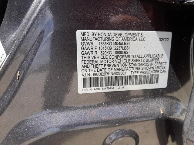 Photo 9 VIN: 19UDE2F81NA006503 - ACURA ILX PREMIU 