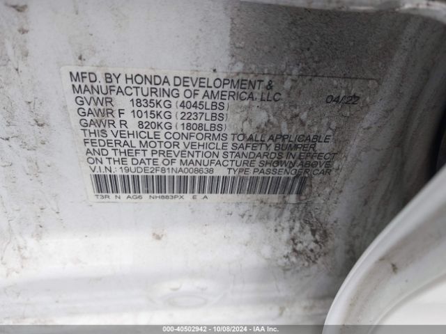 Photo 8 VIN: 19UDE2F81NA008638 - ACURA ILX 