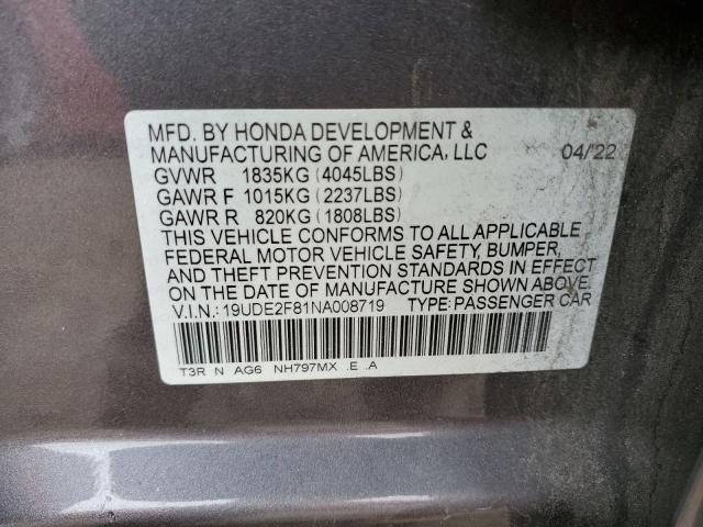 Photo 11 VIN: 19UDE2F81NA008719 - ACURA ILX PREMIU 