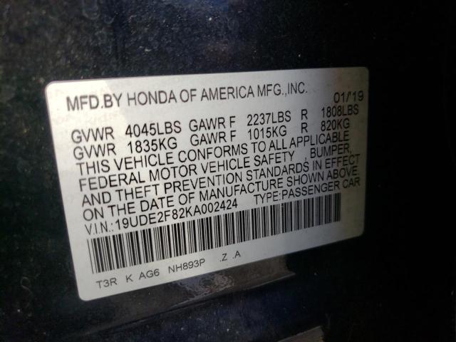 Photo 12 VIN: 19UDE2F82KA002424 - ACURA ILX PREMIU 