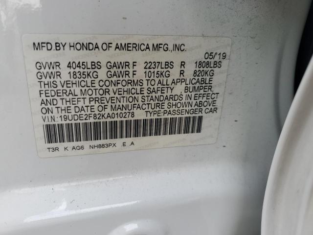 Photo 11 VIN: 19UDE2F82KA010278 - ACURA ILX PREMIU 