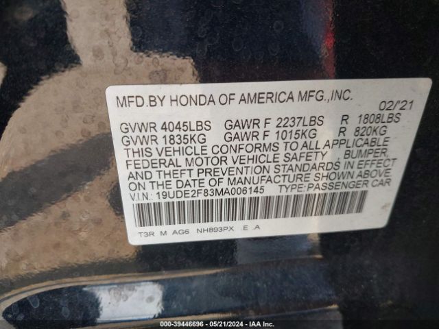 Photo 8 VIN: 19UDE2F83MA006145 - ACURA ILX 