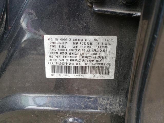 Photo 9 VIN: 19UDE2F84GA011990 - ACURA ILX PREMIU 