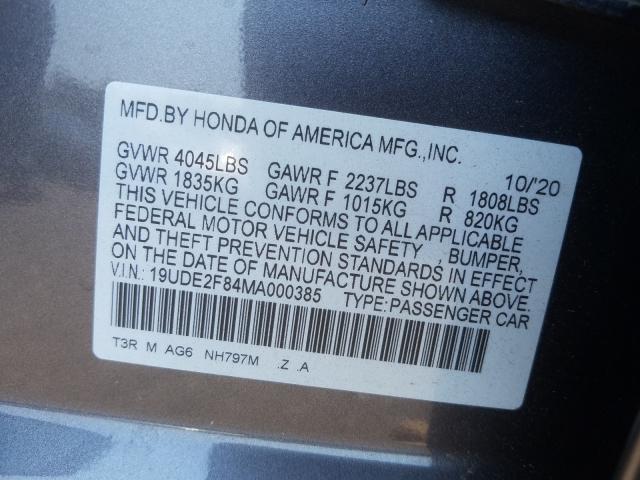 Photo 9 VIN: 19UDE2F84MA000385 - ACURA ILX PREMIU 