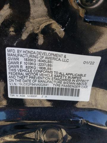 Photo 11 VIN: 19UDE2F84NA002641 - ACURA ILX PREMIU 