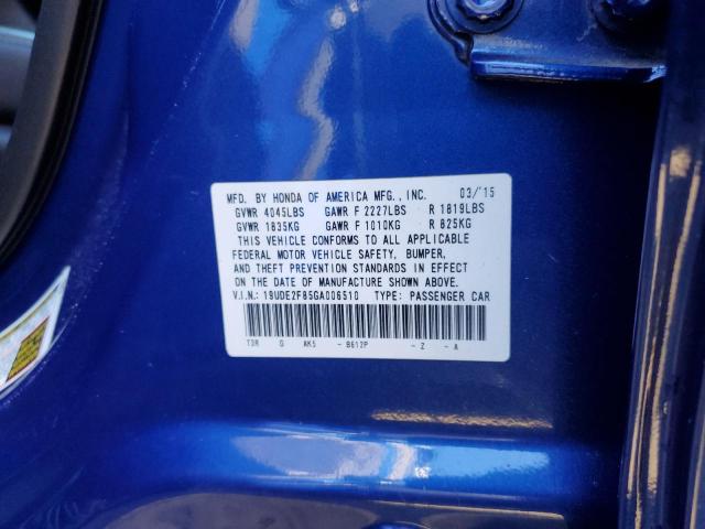 Photo 11 VIN: 19UDE2F85GA006510 - ACURA ILX PREMIU 