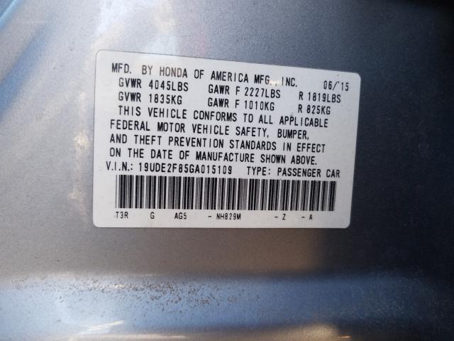 Photo 9 VIN: 19UDE2F85GA015109 - ACURA ILX PREMIU 