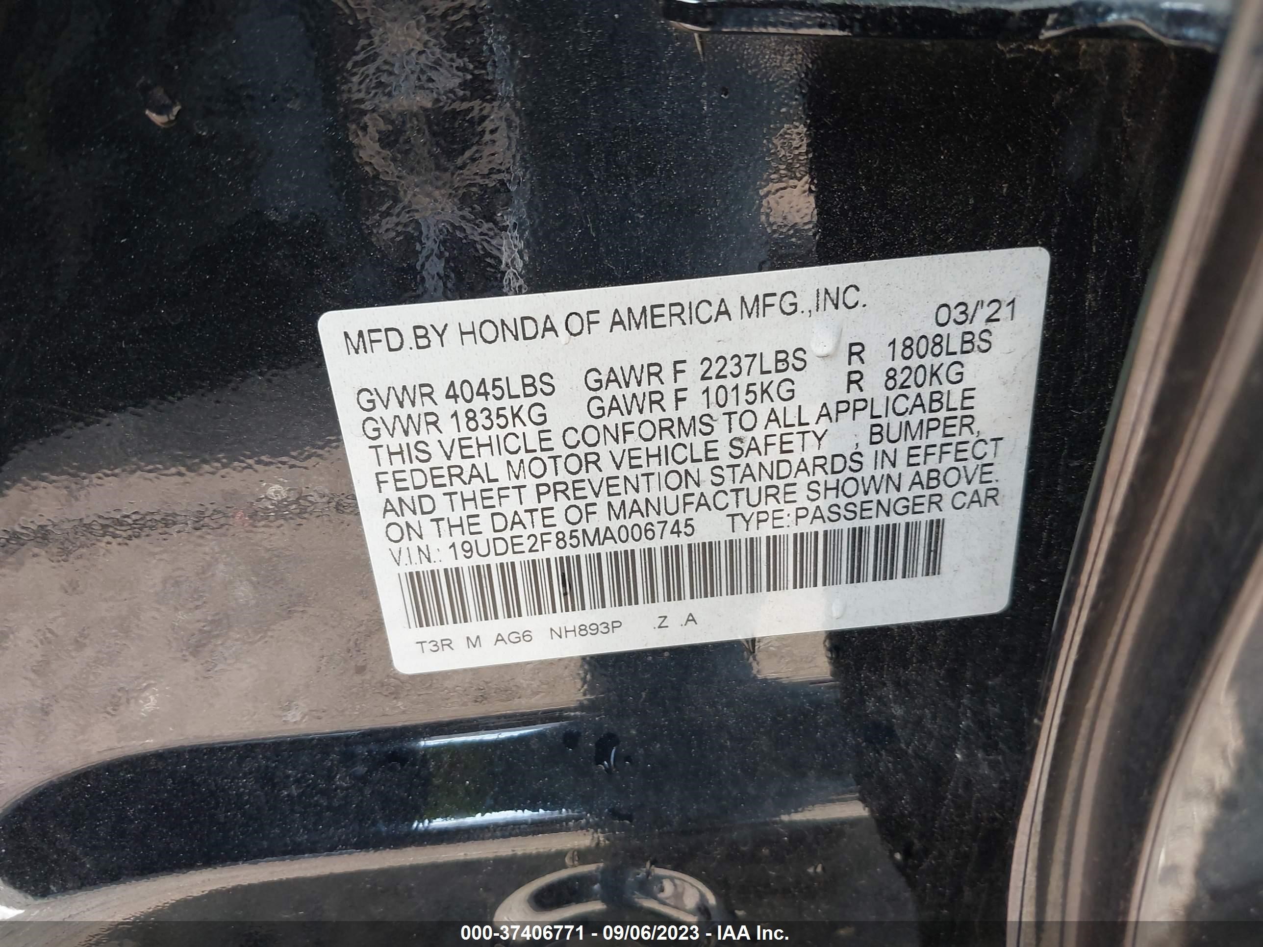 Photo 8 VIN: 19UDE2F85MA006745 - ACURA ILX 