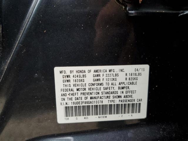 Photo 9 VIN: 19UDE2F86GA010078 - ACURA ILX PREMIU 