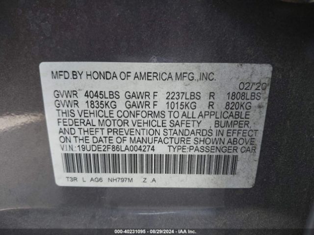 Photo 8 VIN: 19UDE2F86LA004274 - ACURA ILX 