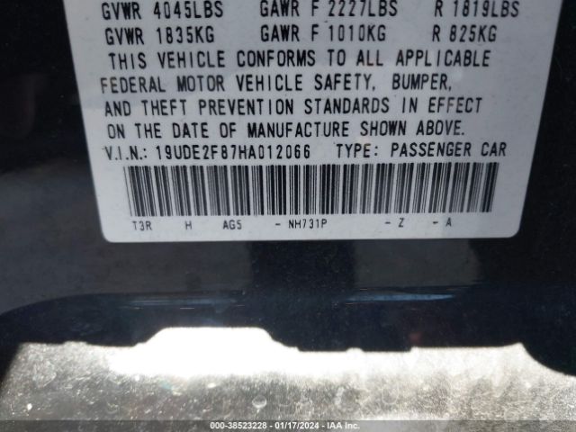 Photo 8 VIN: 19UDE2F87HA012066 - ACURA ILX 