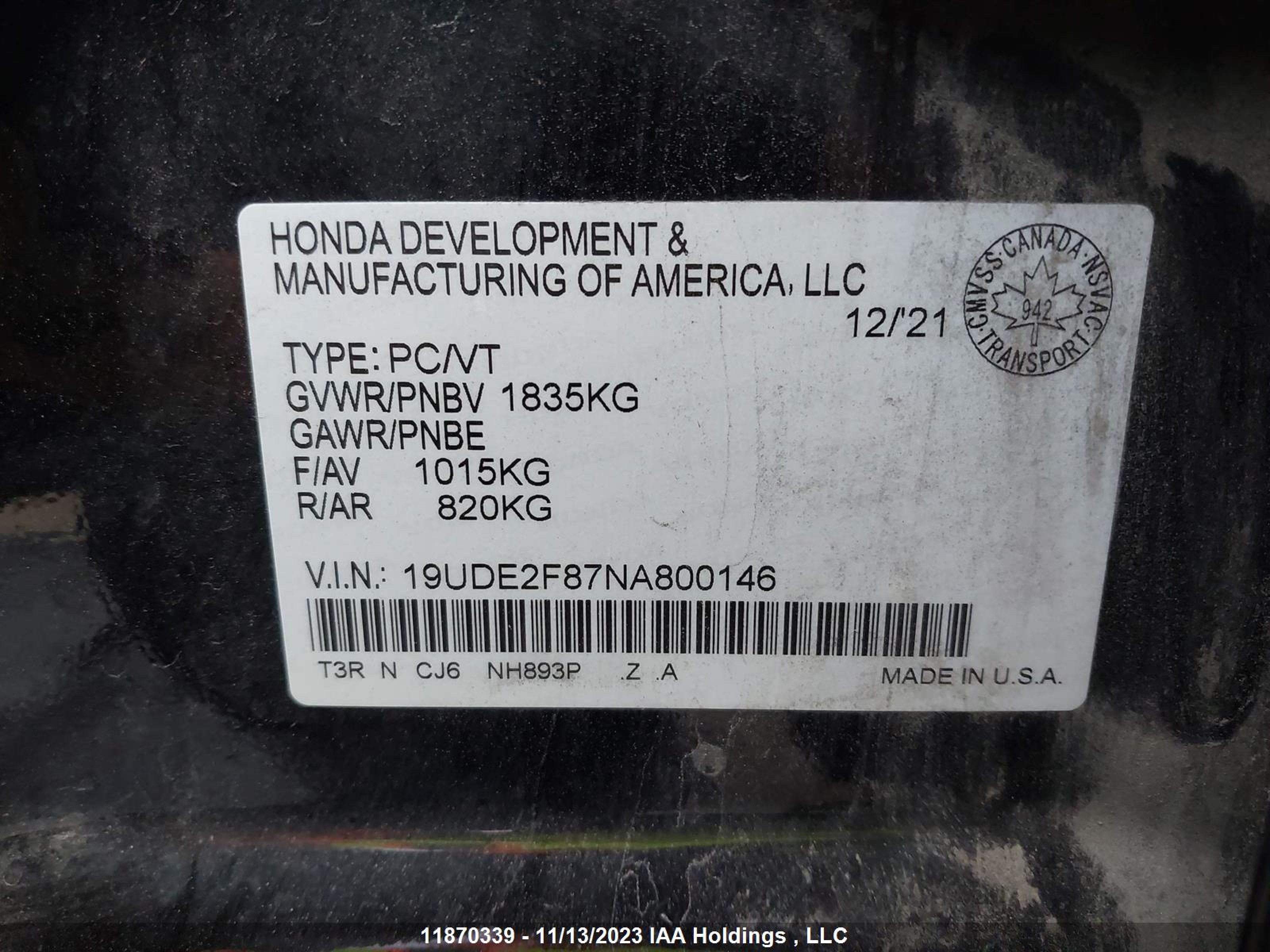 Photo 8 VIN: 19UDE2F87NA800146 - ACURA ILX 