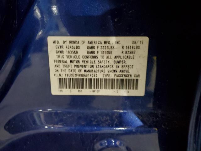 Photo 12 VIN: 19UDE2F89GA014352 - ACURA ILX PREMIU 