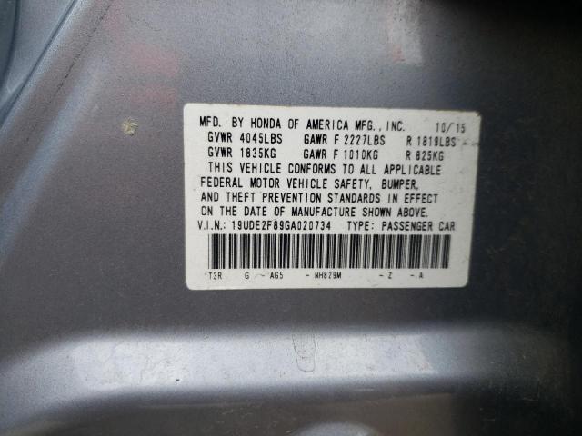 Photo 12 VIN: 19UDE2F89GA020734 - ACURA ILX PREMIU 