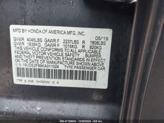 Photo 8 VIN: 19UDE2F89KA011024 - ACURA ILX 