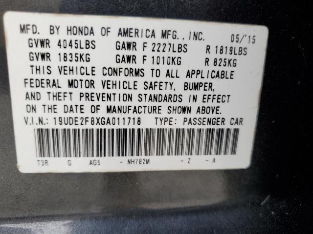 Photo 11 VIN: 19UDE2F8XGA011718 - ACURA ILX 