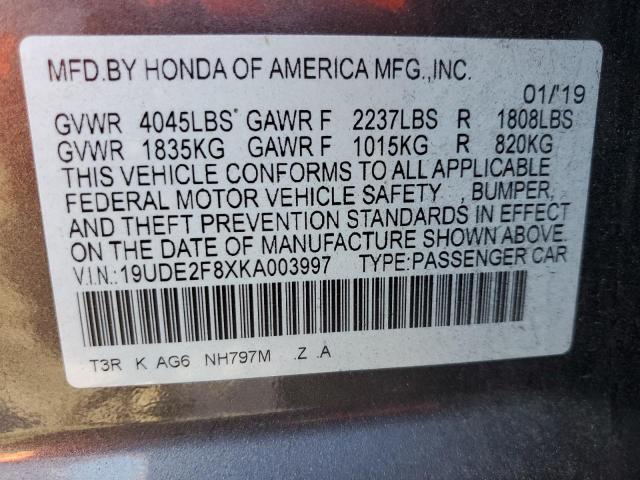 Photo 11 VIN: 19UDE2F8XKA003997 - ACURA ILX PREMIU 