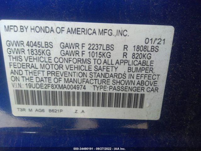 Photo 8 VIN: 19UDE2F8XMA004974 - ACURA ILX 