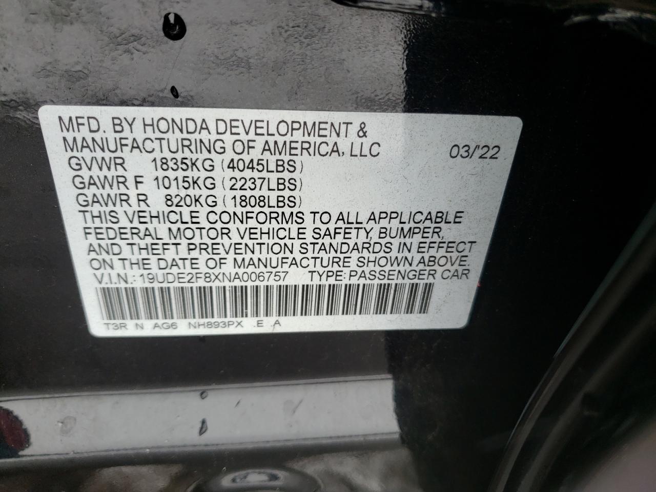 Photo 11 VIN: 19UDE2F8XNA006757 - ACURA ILX 