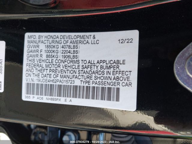 Photo 8 VIN: 19UDE4H62PA015723 - ACURA INTEGRA 