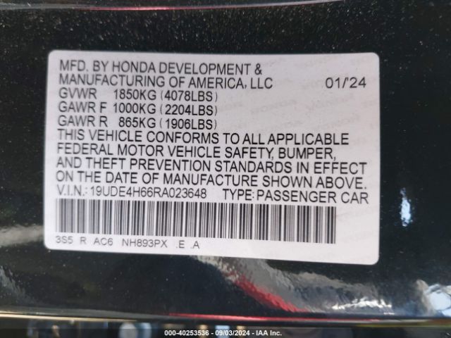 Photo 8 VIN: 19UDE4H66RA023648 - ACURA INTEGRA 