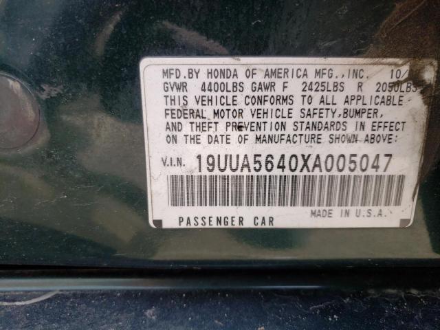 Photo 9 VIN: 19UUA5640XA005047 - ACURA 3.2TL 