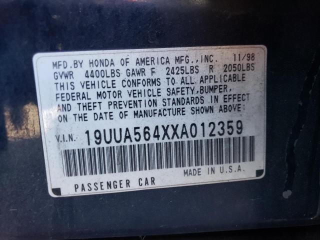 Photo 11 VIN: 19UUA564XXA012359 - ACURA TL 