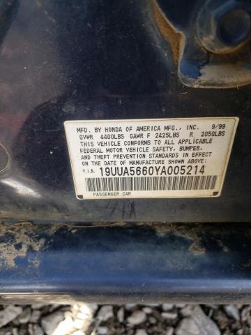 Photo 11 VIN: 19UUA5660YA005214 - ACURA 3.2TL 