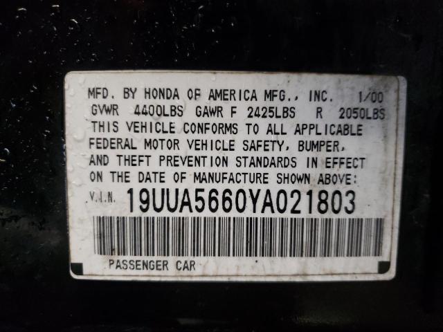 Photo 9 VIN: 19UUA5660YA021803 - ACURA TL 