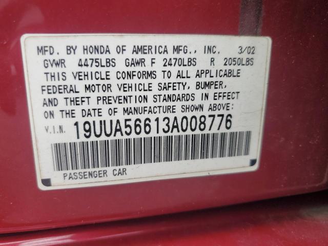 Photo 11 VIN: 19UUA56613A008776 - ACURA 3.2TL 