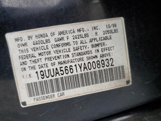 Photo 11 VIN: 19UUA5661YA008932 - ACURA TL 