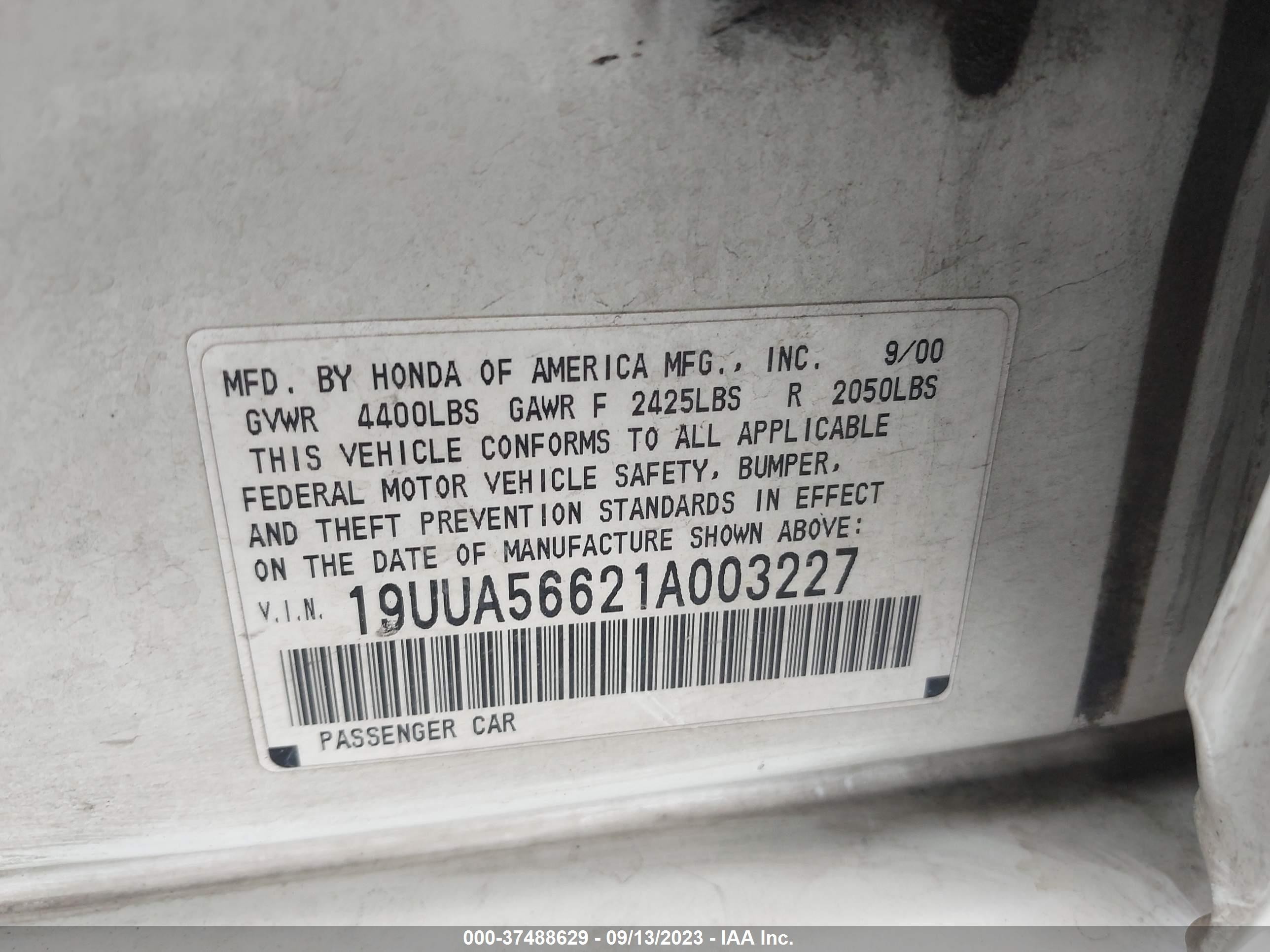 Photo 8 VIN: 19UUA56621A003227 - ACURA TL 