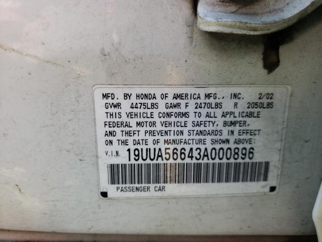 Photo 9 VIN: 19UUA56643A000896 - ACURA 3.2TL 