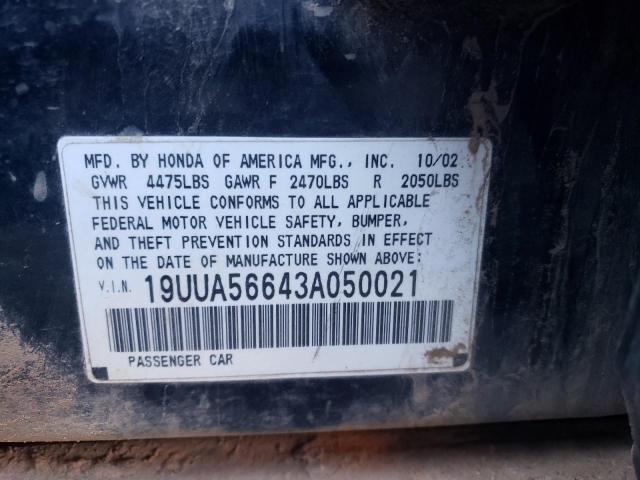 Photo 9 VIN: 19UUA56643A050021 - ACURA 3.2TL 