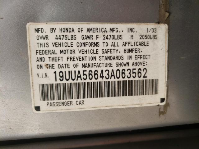 Photo 11 VIN: 19UUA56643A063562 - ACURA 3.2TL 