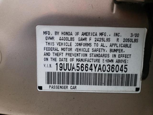 Photo 11 VIN: 19UUA5664YA036045 - ACURA TL 