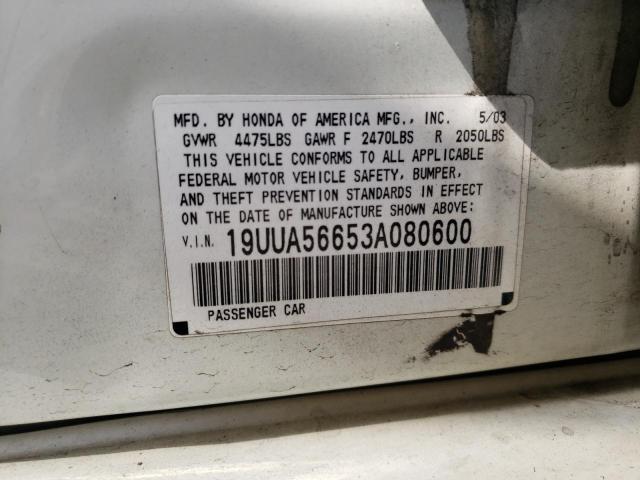 Photo 9 VIN: 19UUA56653A080600 - ACURA 3.2TL 