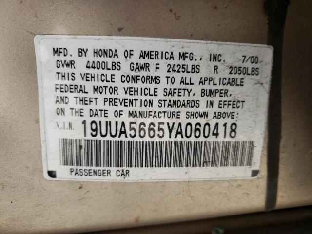 Photo 11 VIN: 19UUA5665YA060418 - ACURA TL 