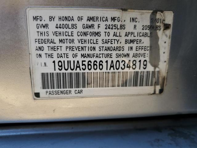 Photo 11 VIN: 19UUA56661A034819 - ACURA TL 