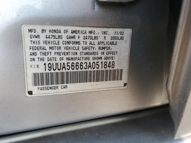 Photo 11 VIN: 19UUA56663A051848 - ACURA 3.2TL 