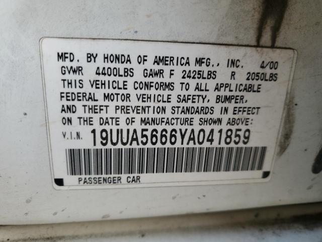 Photo 11 VIN: 19UUA5666YA041859 - ACURA 3.2TL 