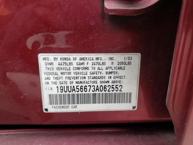 Photo 9 VIN: 19UUA56673A062552 - ACURA 3.2TL 