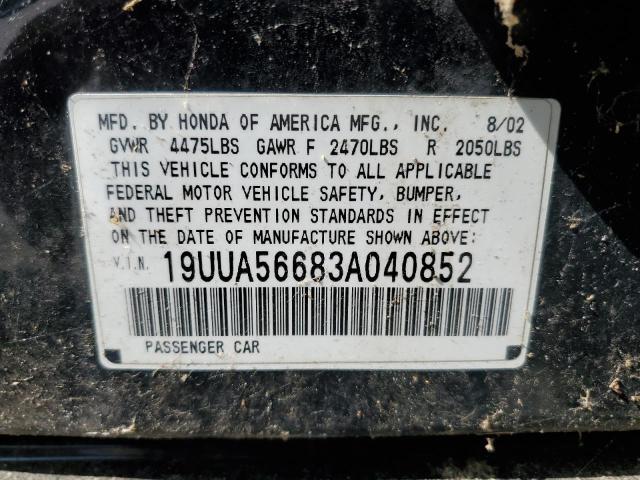 Photo 11 VIN: 19UUA56683A040852 - ACURA 3.2TL 