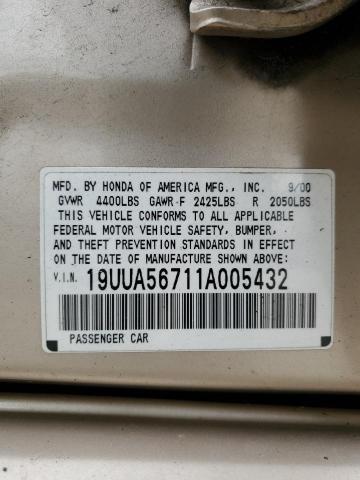 Photo 11 VIN: 19UUA56711A005432 - ACURA TL 