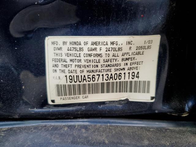 Photo 11 VIN: 19UUA56713A061194 - ACURA 3.2TL 