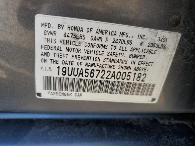 Photo 11 VIN: 19UUA56722A005182 - ACURA TL 